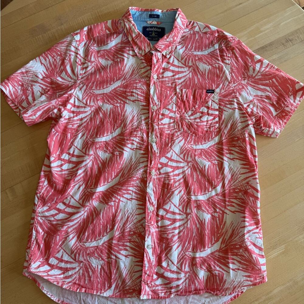Chubbies Coral Leaf Print Casual Shirt